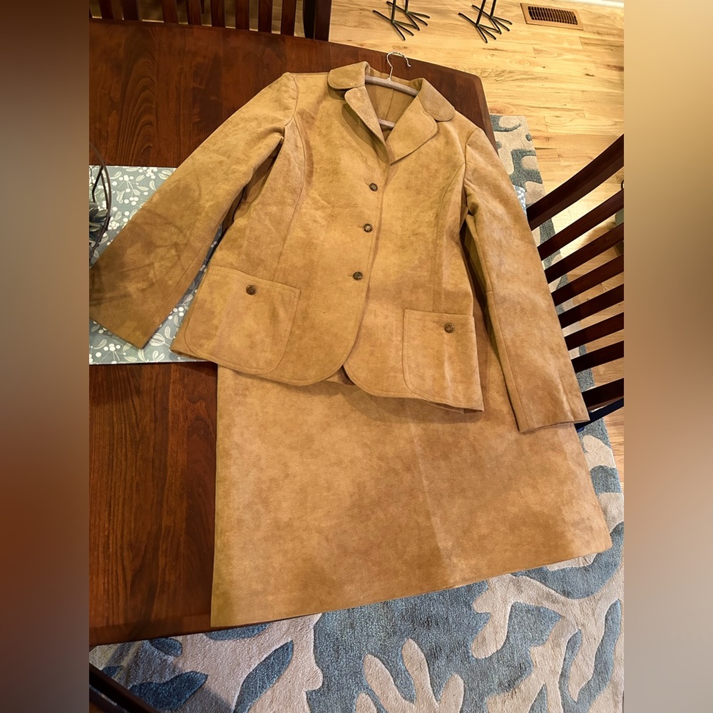 Vintage Abe Schrader Original Ultra suede 2 piece suit